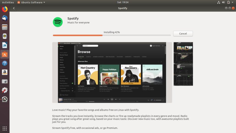 Installing snap package