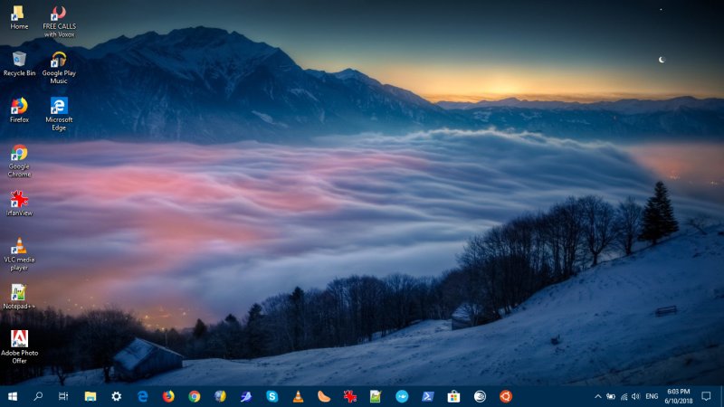 Desktop after the update