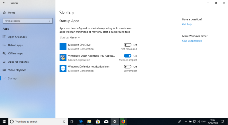 OneDrive startup