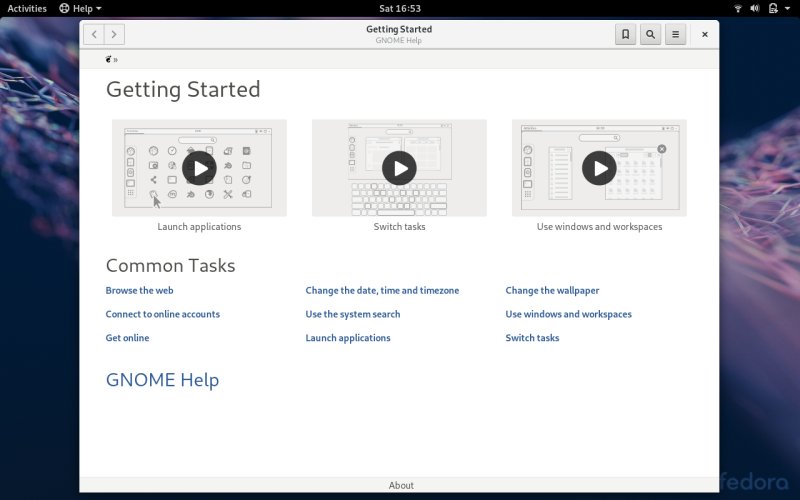 First run, Welcome screen