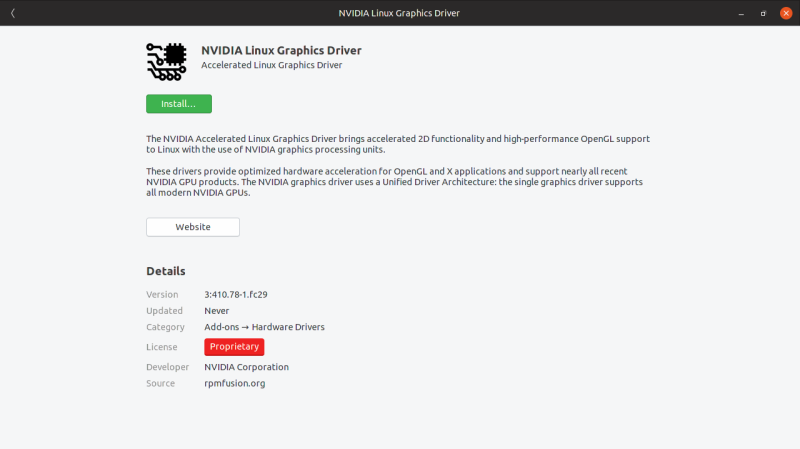 Install Nvidia drivers