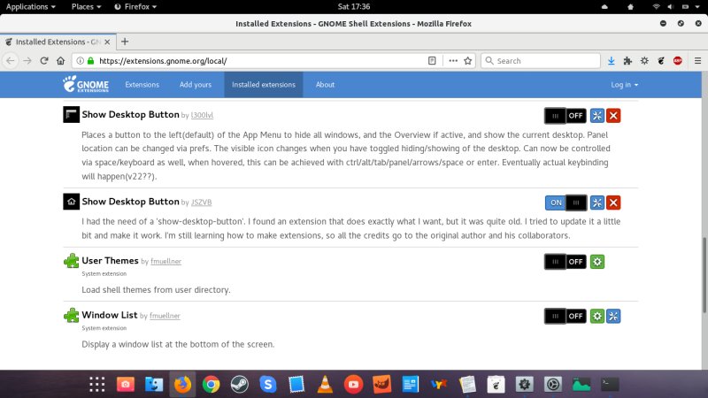 Uninstall extensions