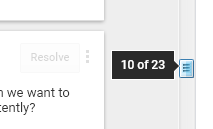 Page number, scroll bar
