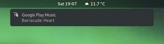 Music playing on the phone notification