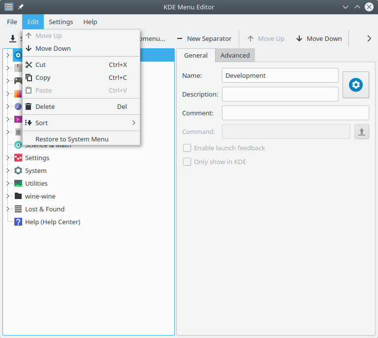 Restore system configuration