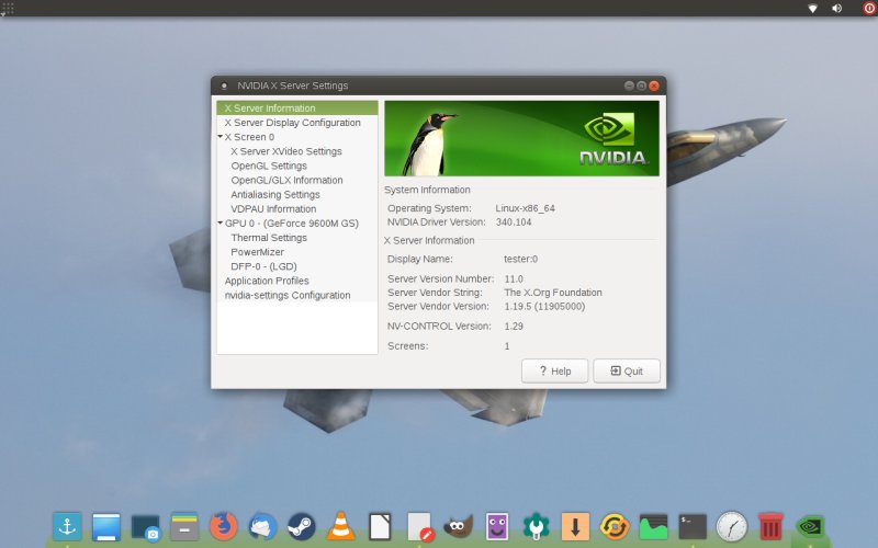 Nvidia drivers installed
