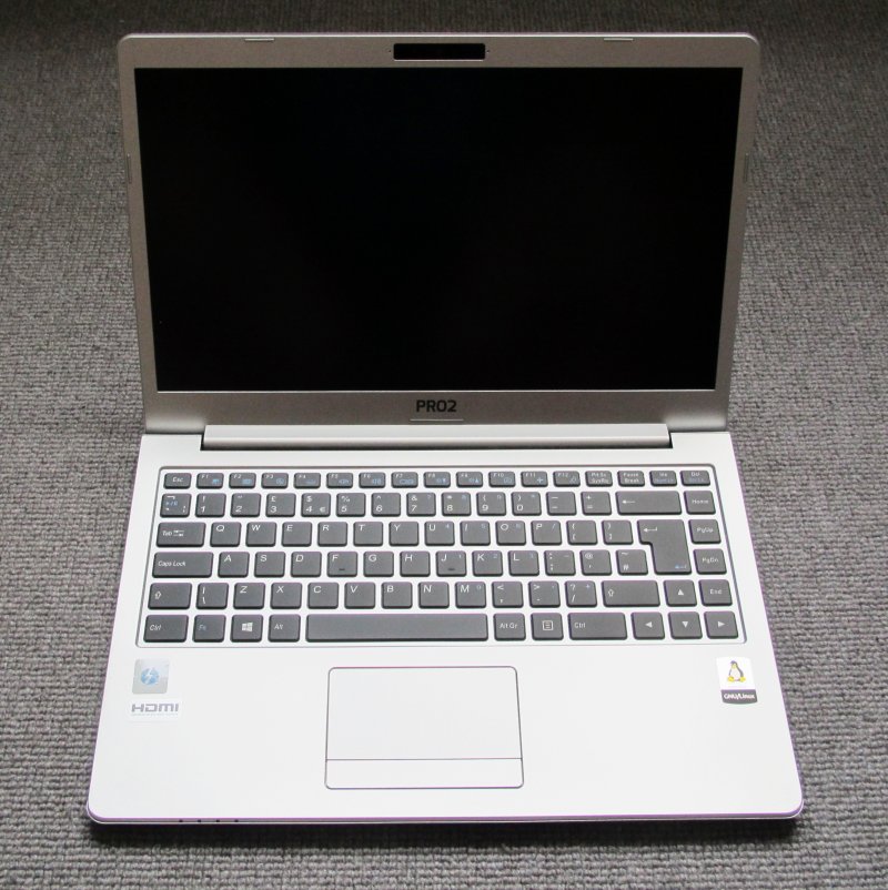 Slimbook Pro2, front view, lid open