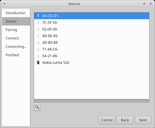 Devices listed by MAC address