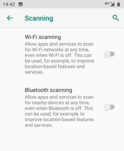 Wi-Fi scanning