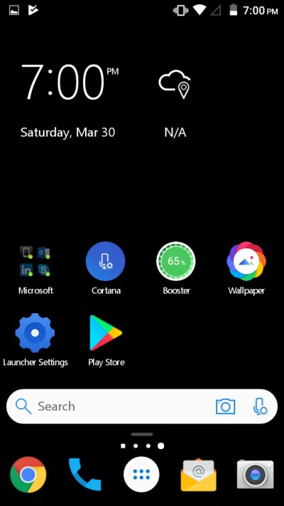 Microsoft Launcher, home