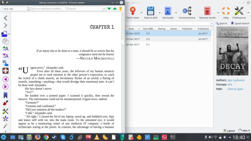 Conversion complete, ebook reader