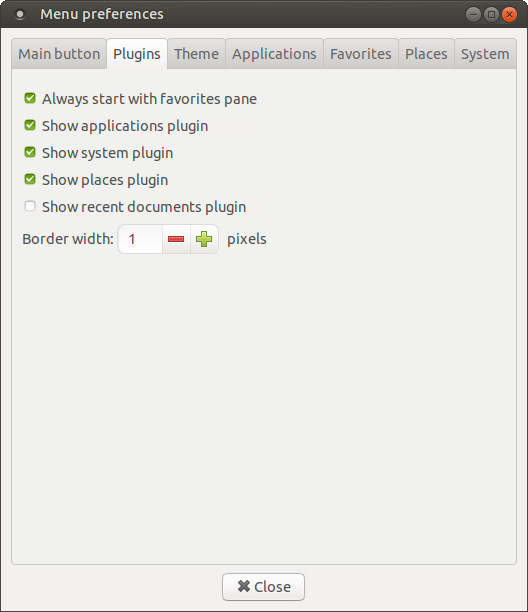 Advanced menu tweaks