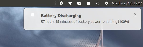 Battery indicator estimate glitch