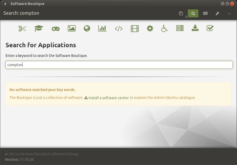 No compton package in Boutique