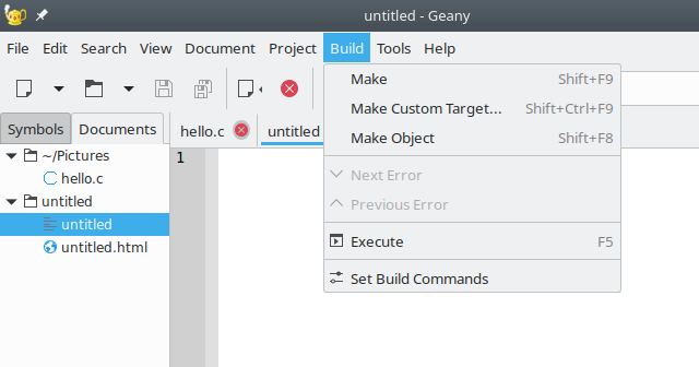 Build options, contextual
