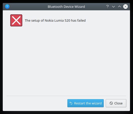 Bluetooth pairing, bogus fail