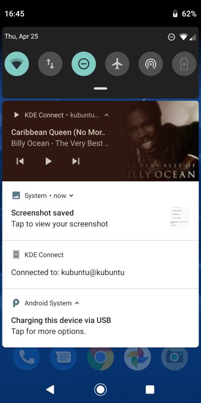 KDE Connect, playing laptop music from the phone