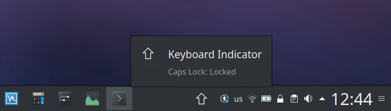 Keyboard indicator installed