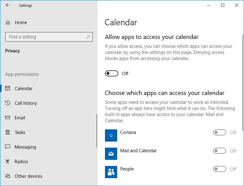UWP apps need Capability Access