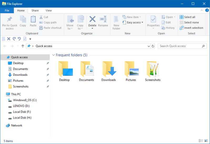 Windows Explorer, no shortcut