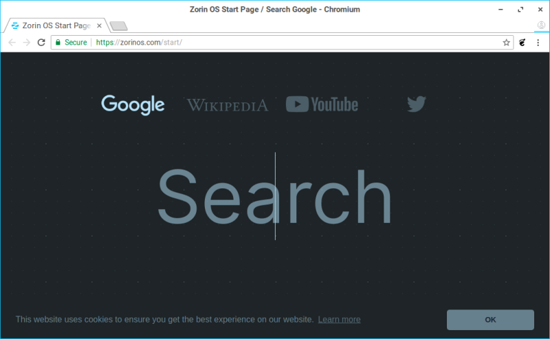 Zorin start page
