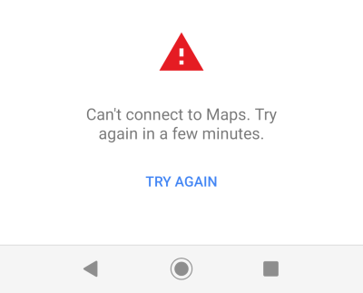 Google Maps offline, no functionality
