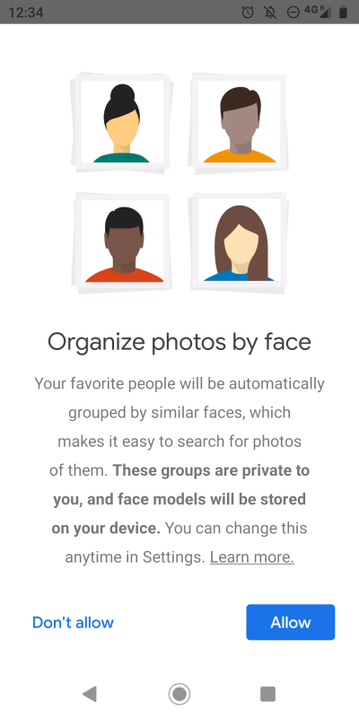 Face recognition nudge