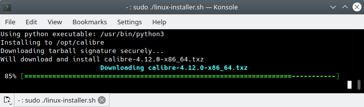 Calibre 4 installation