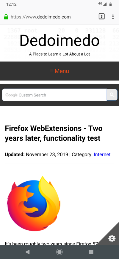 Firefox on mobile 1