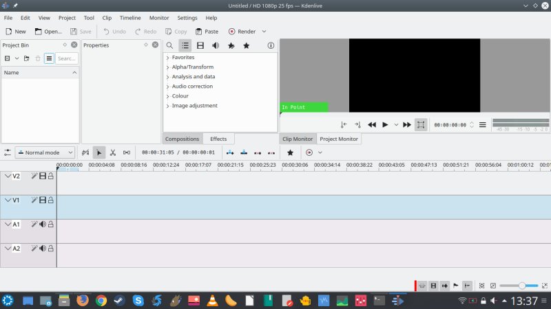 Kdenlive, Breeze theme