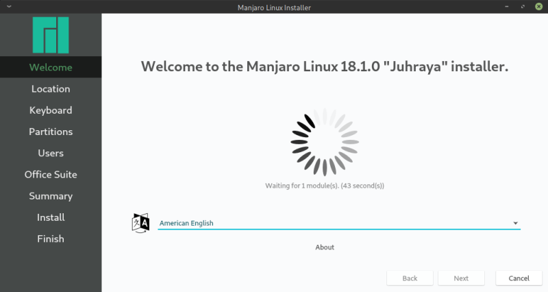 Installer, waiting for module