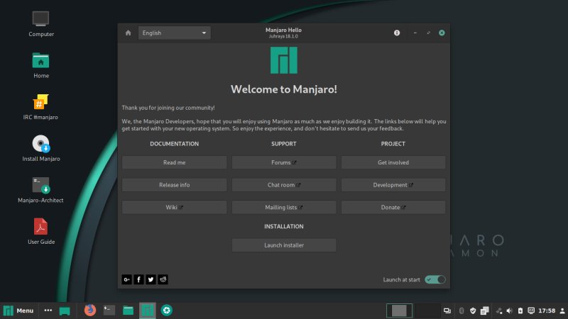 Welcome screen, busy