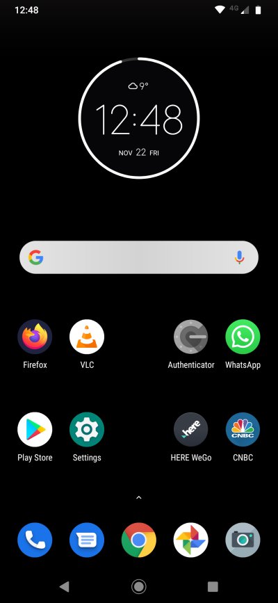 Home screen
