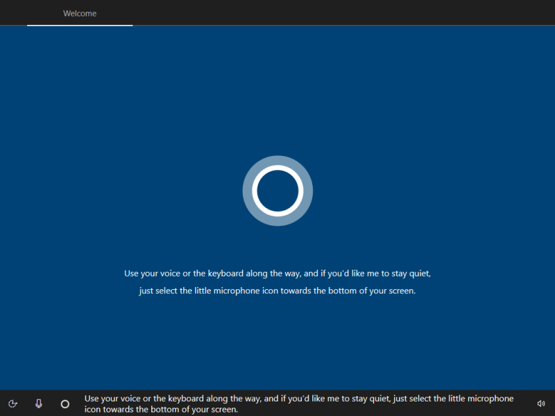 Cortana talking