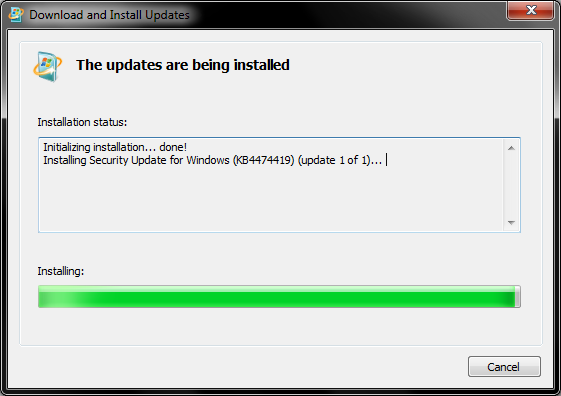 Installing update