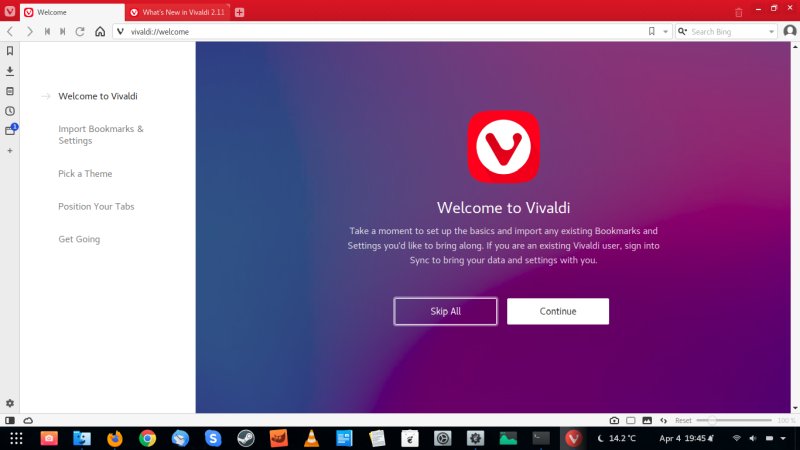 Vivaldi installed