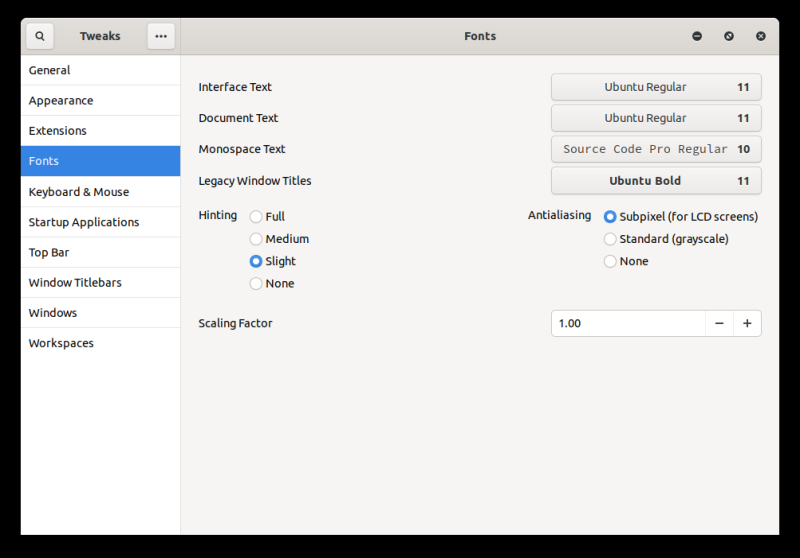 Ubuntu fonts installed