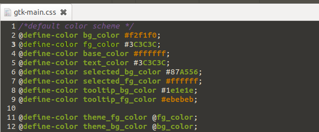 Gtk colors