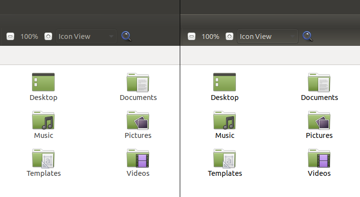 Font contrast, default vs black