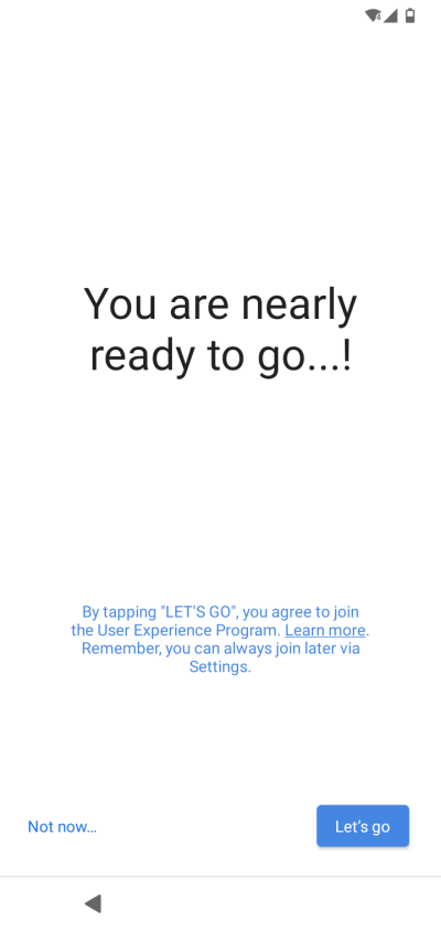 User experience program