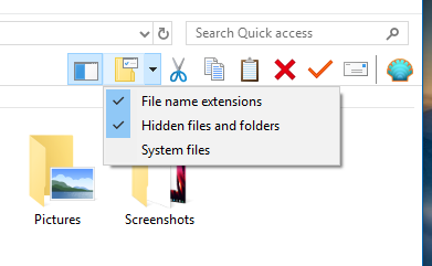 Folder options