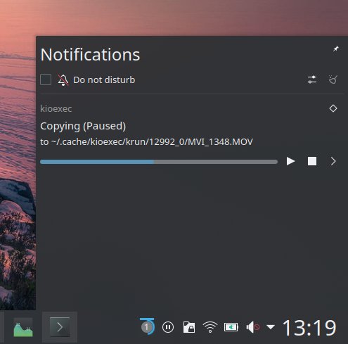 Network files copied to cache