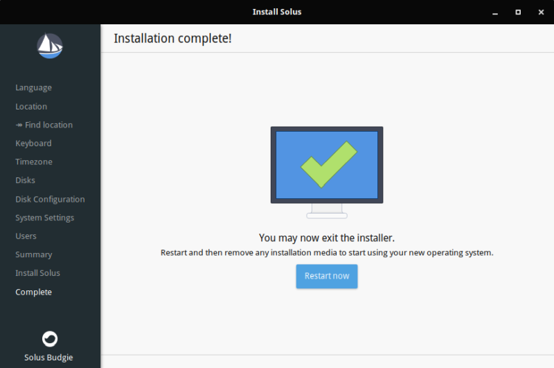 Installation complete