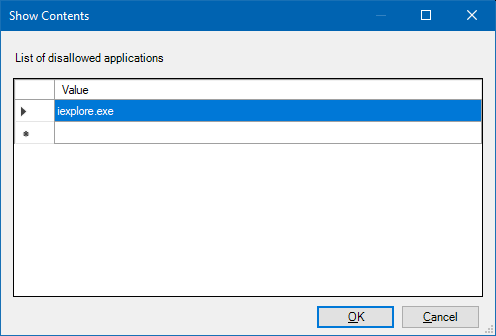 Added iexplore to the list