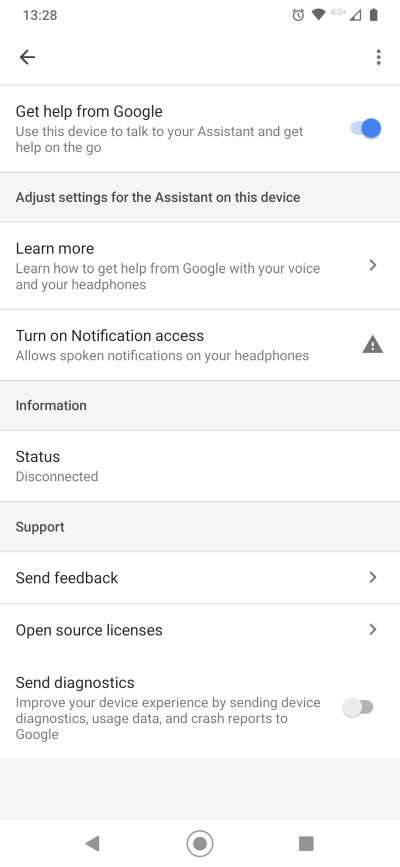 Headphones turned on