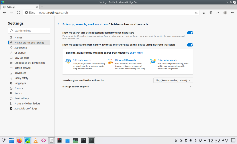 Privacy, address, search