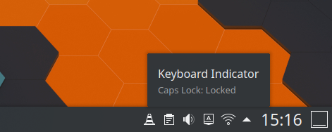 Caps Lock indicator