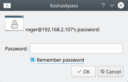 Grsync, authentication