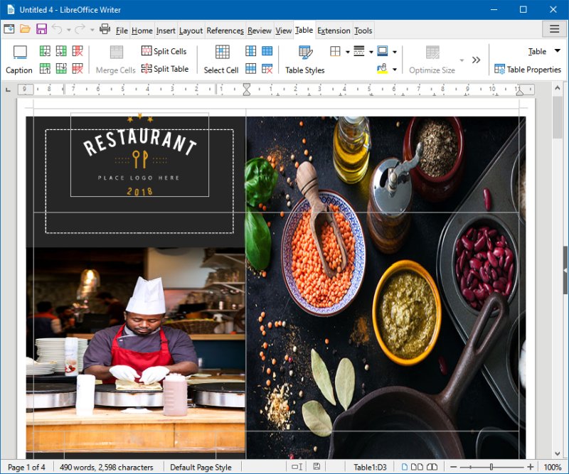 Another template, LibreOffice