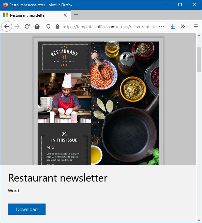 Another template, original